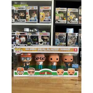 NEW IN HAND EXCLUSIVE 4-Pack King of Hill Funko Pops Hank Bill Boomhauer Dale